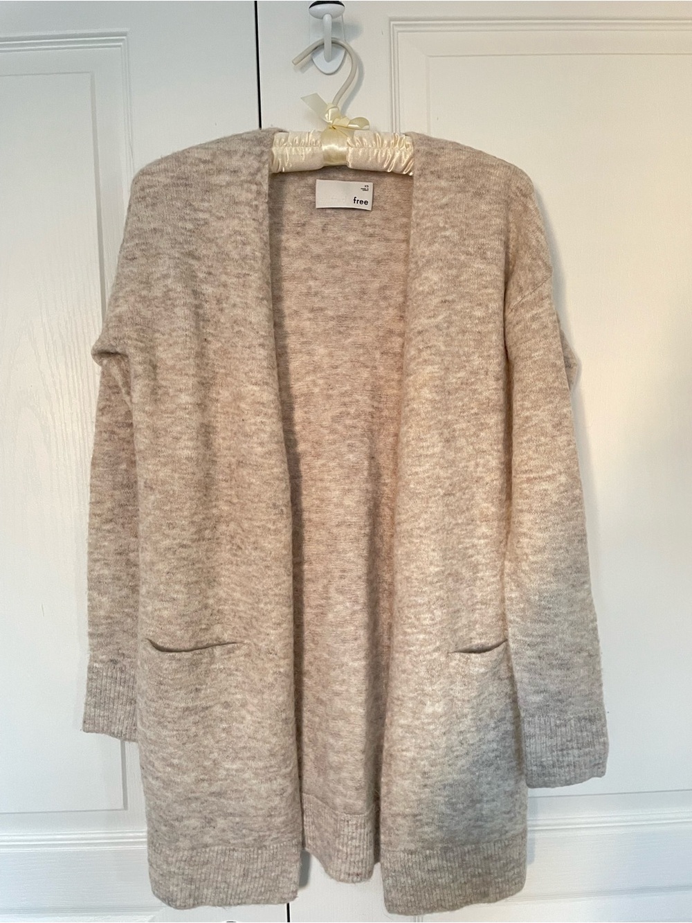 Wilfred Neutral Marled Open-Front Cardigan